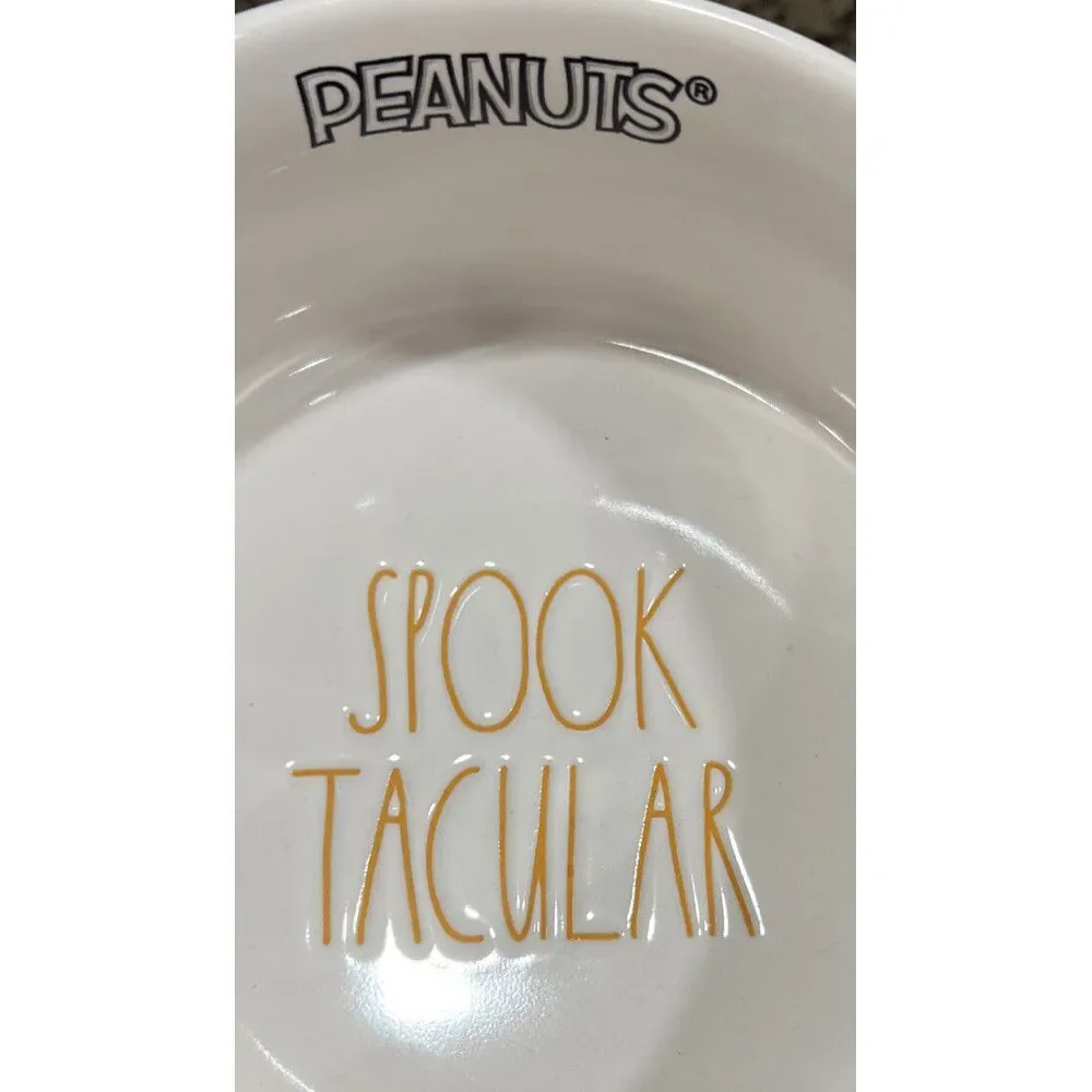 Peanuts x Rae Dunn 2023‎ Halloween Spook Tacular Snoopy & Woodstock Pet Dog Bowl